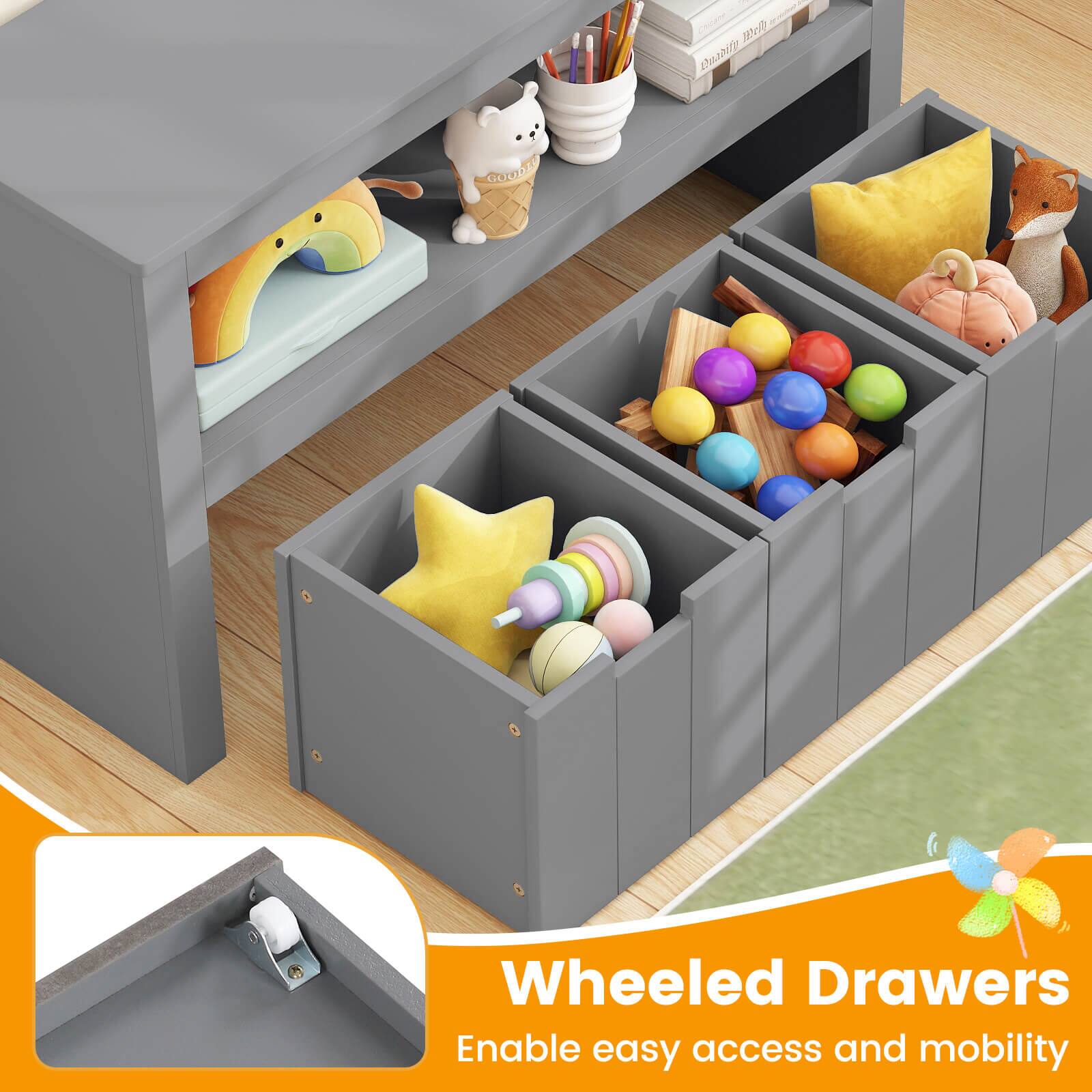 Wheeled Drawers  
Enable easy access and mobility