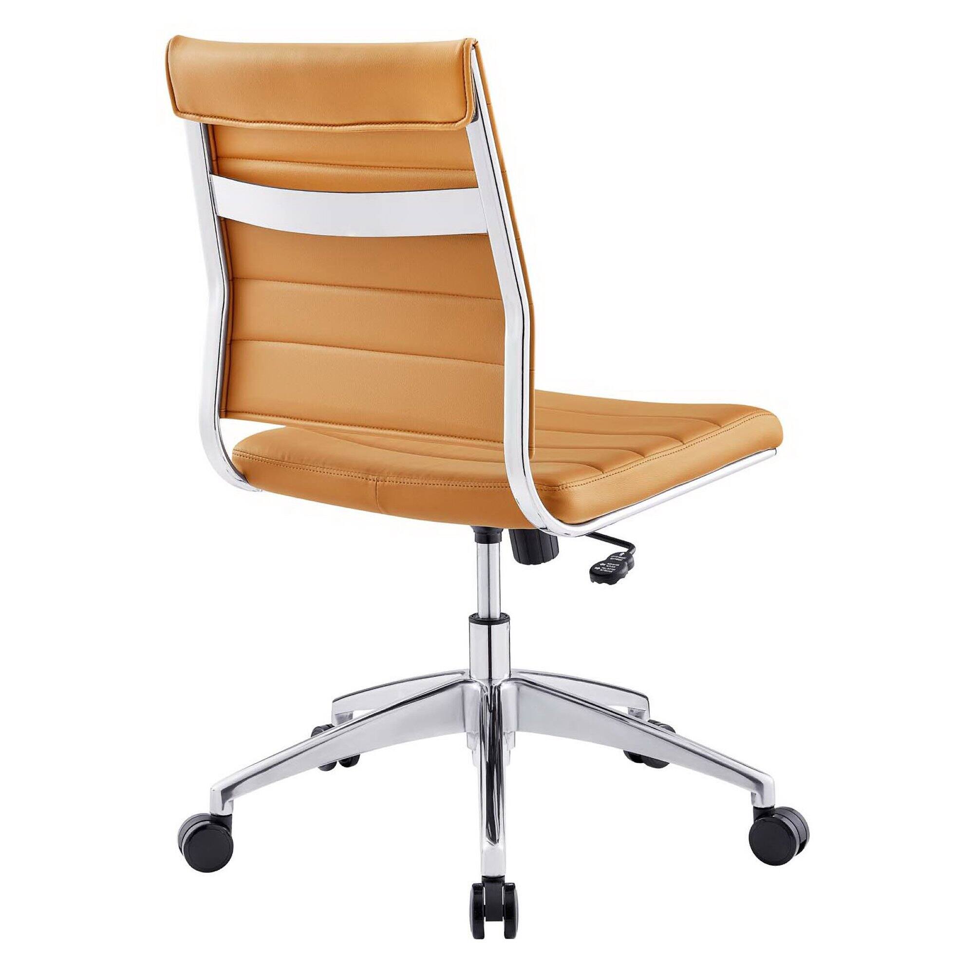 Left. Modway - Jive Armless Mid Back Office Chair by Modway - Brown.