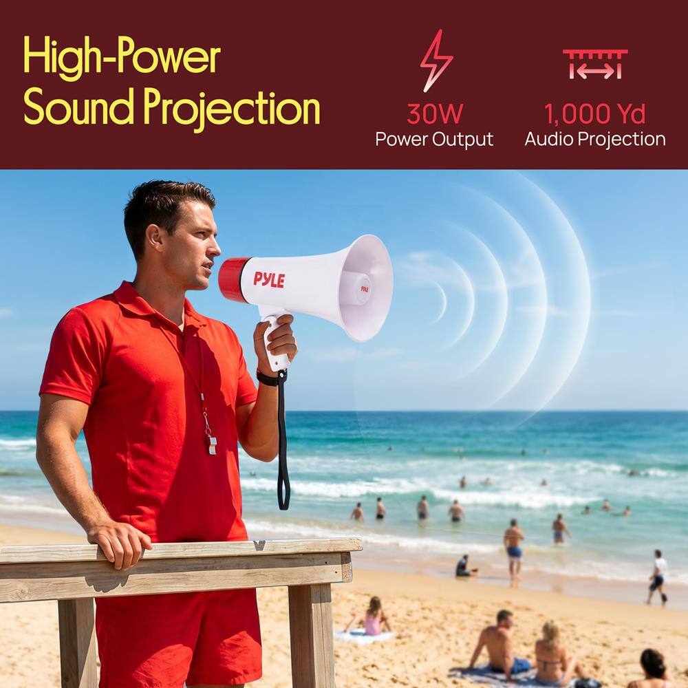 High-Power Sound Projection  
30W Power Output  
1,000 Yd Audio Projection