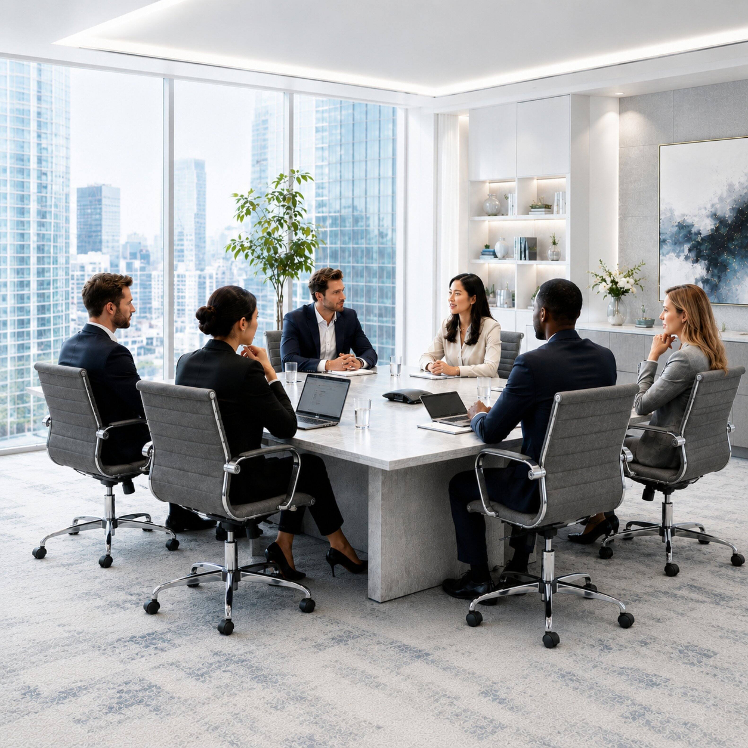 Alt View 4. LeisureMod - Benmar Modern Ergonomic Ribbed Leather Office Desk Chair, Steel Frame, Computer Chair for Home Office & Workspace Use - Charcoal.