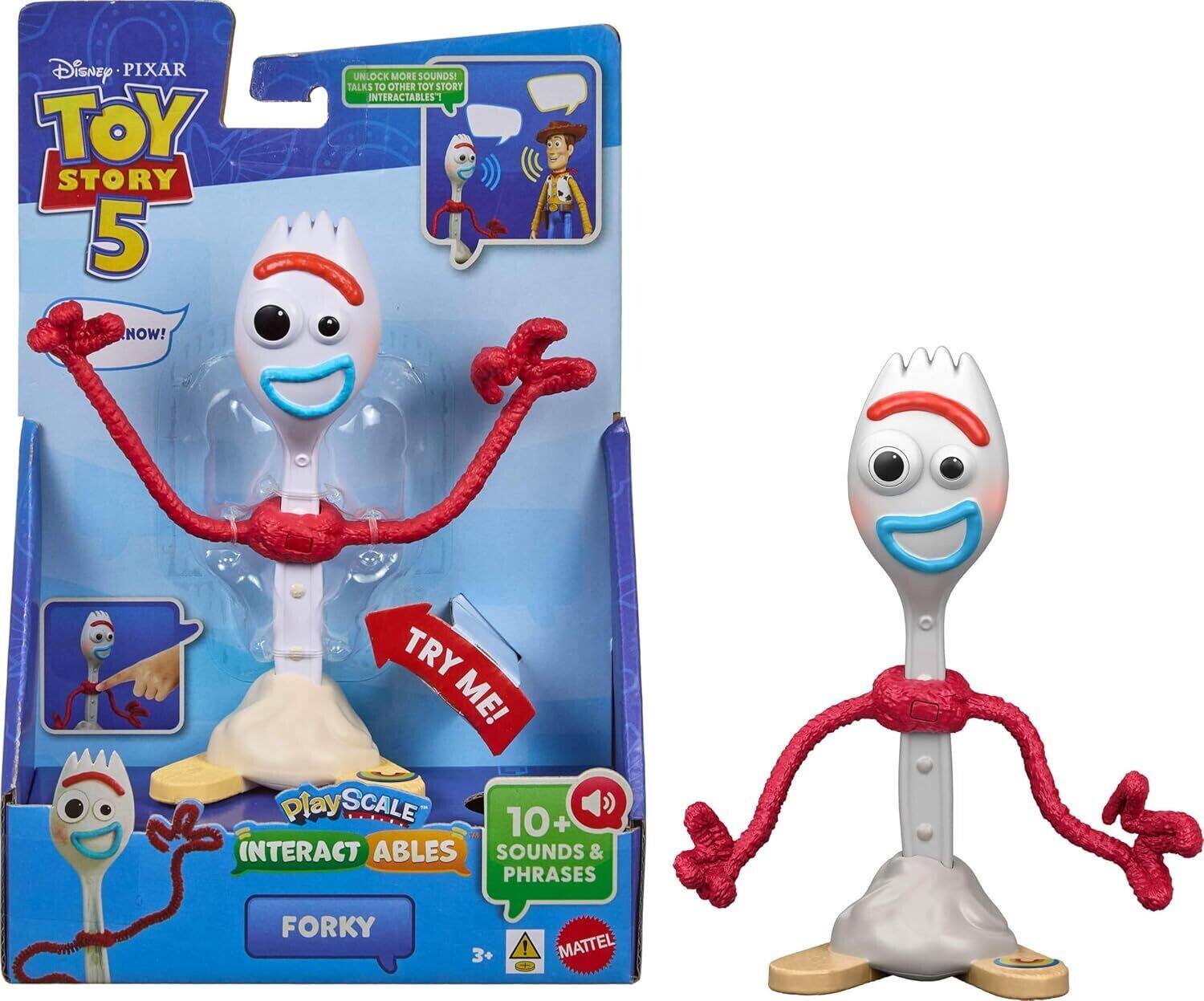 Mattel - Pixar Toy Story 5: 7'' Forky Figure, Interactables PlayScale - COLLECTIBLES - Multicolor