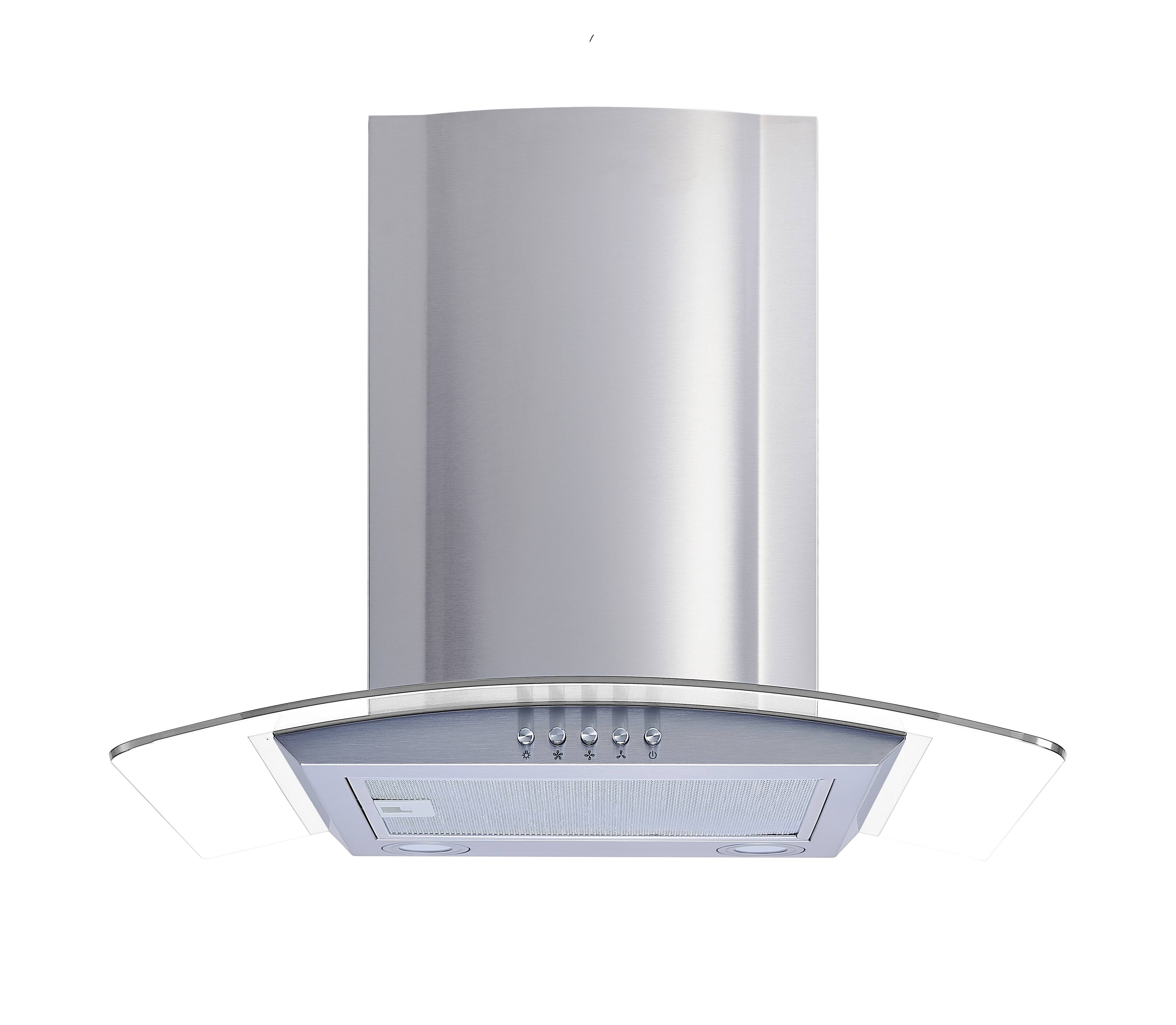Front. Winflo - Winflo 30 inch Convertible 300 CFM Stainless Steel Wall Mount  Range Hood - Stainless Steel.