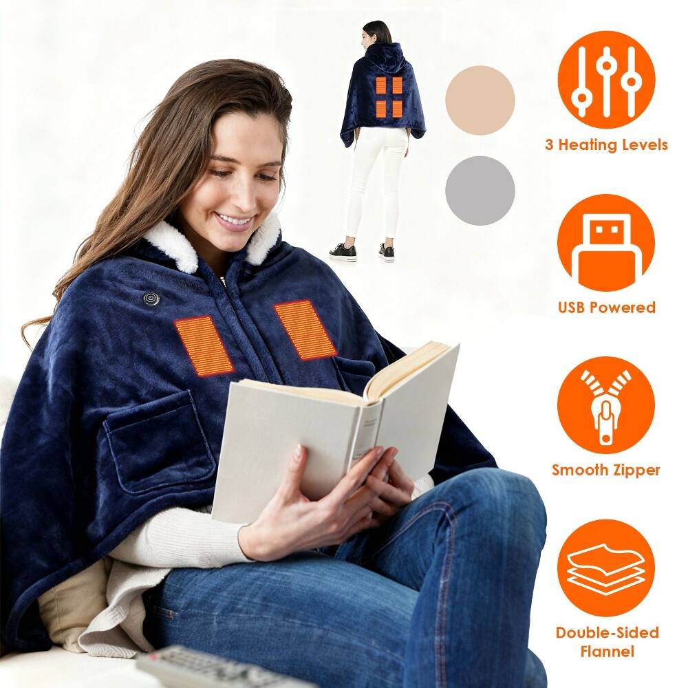 3 Heating Levels  
USB Powered  
Smooth Zipper  
Double-Sided Flannel
