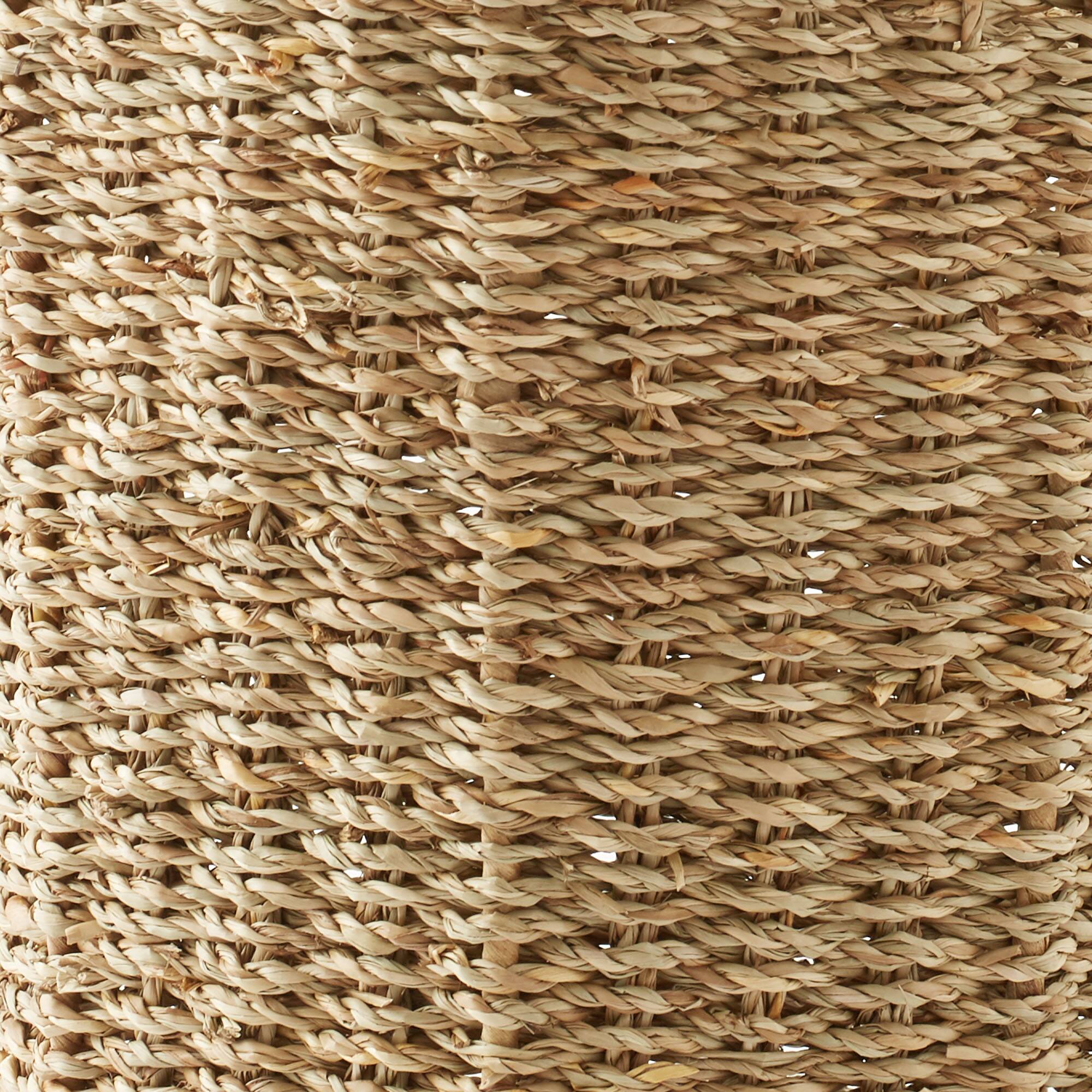 Alt View 5. Casafield - Seagrass Water Hyacinth Waste Basket - Woven Trash Can - Natural - Seagrass.