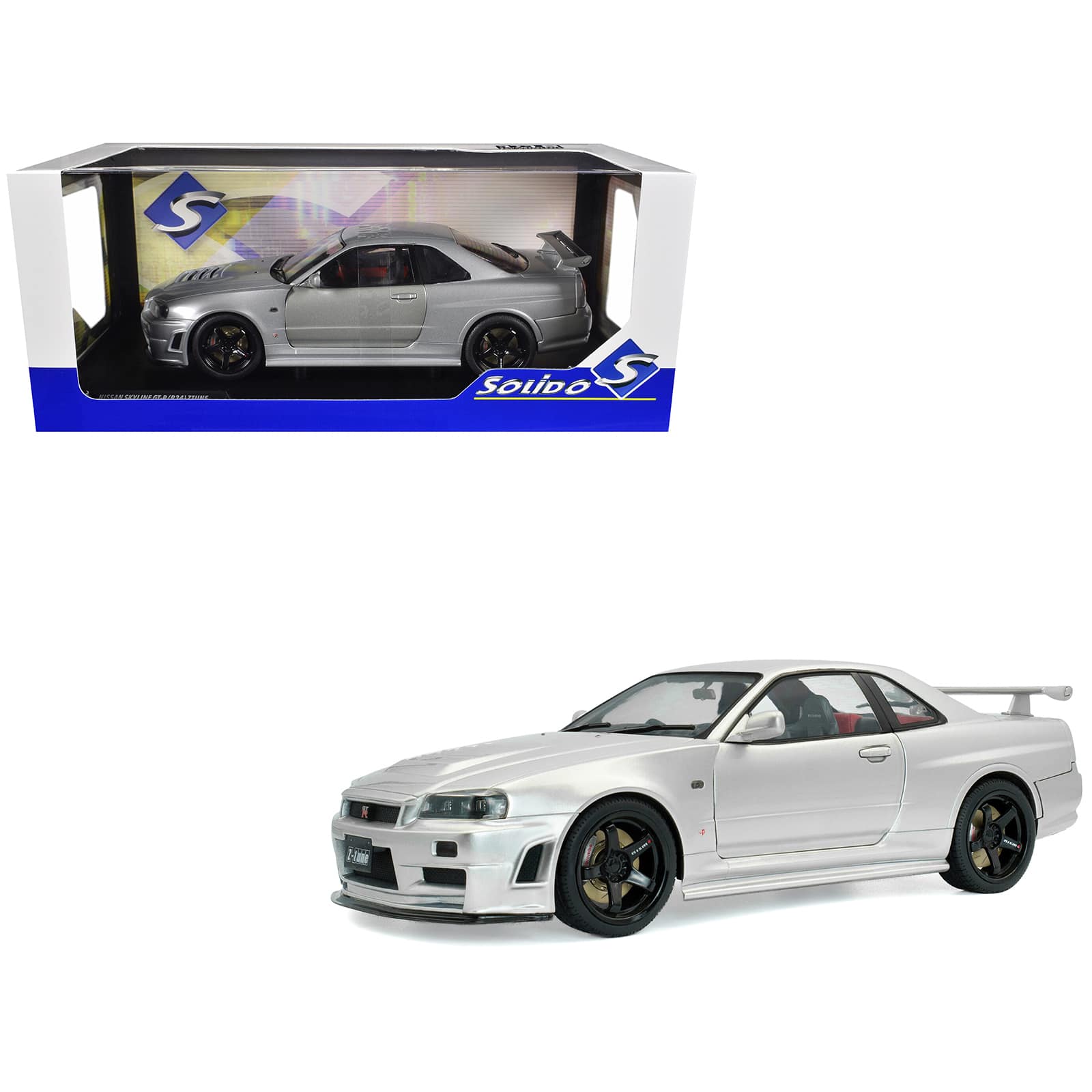 1999 Nissan Skyline GT-R (R34) Z-Tune RHD (Right Hand Drive) Silver Metallic 1/18 Diecast Model Car by Solido price history on PriceWatchPro