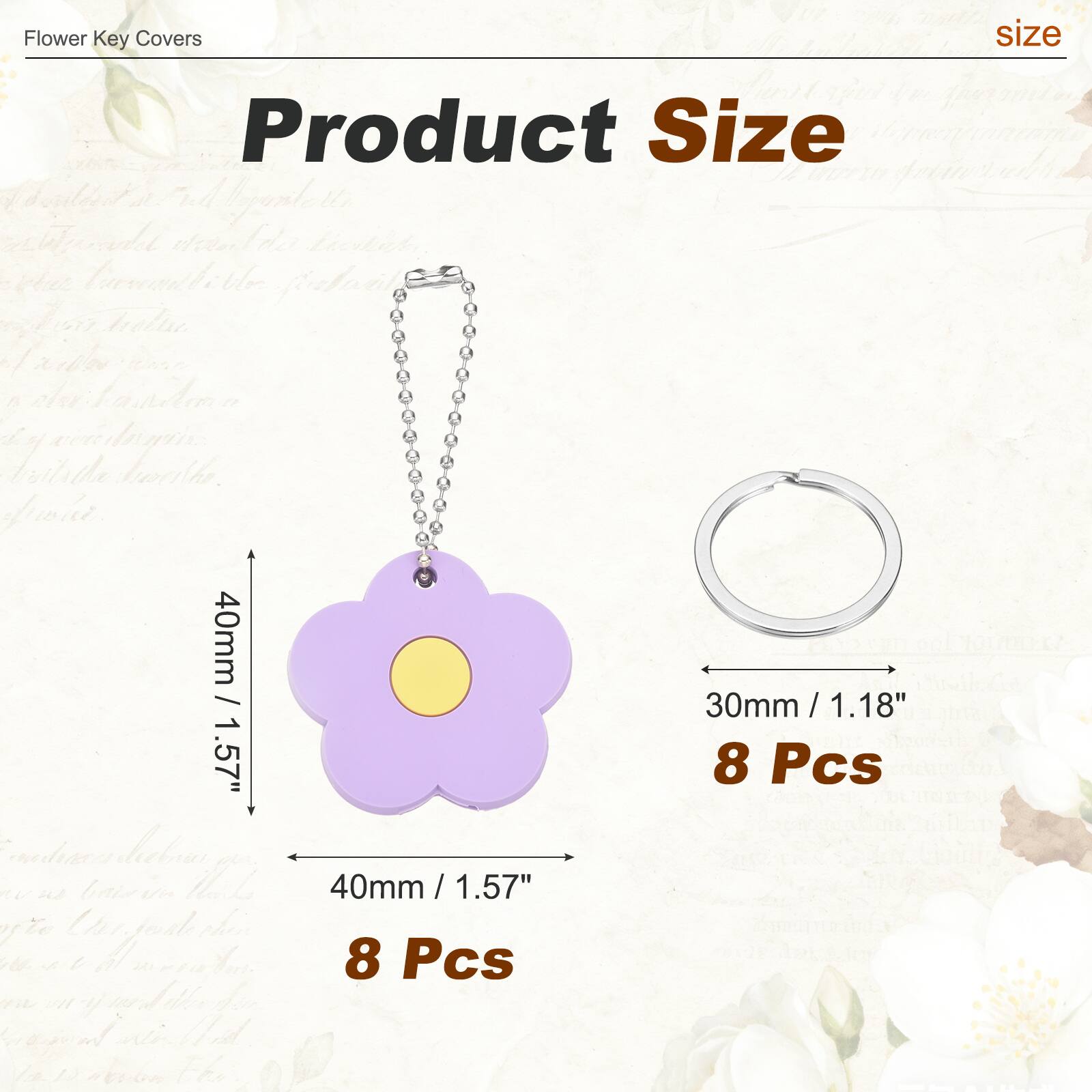 Flower Key Covers

Product Size

40mm / 1.57"  
30mm / 1.18"  
8 Pcs