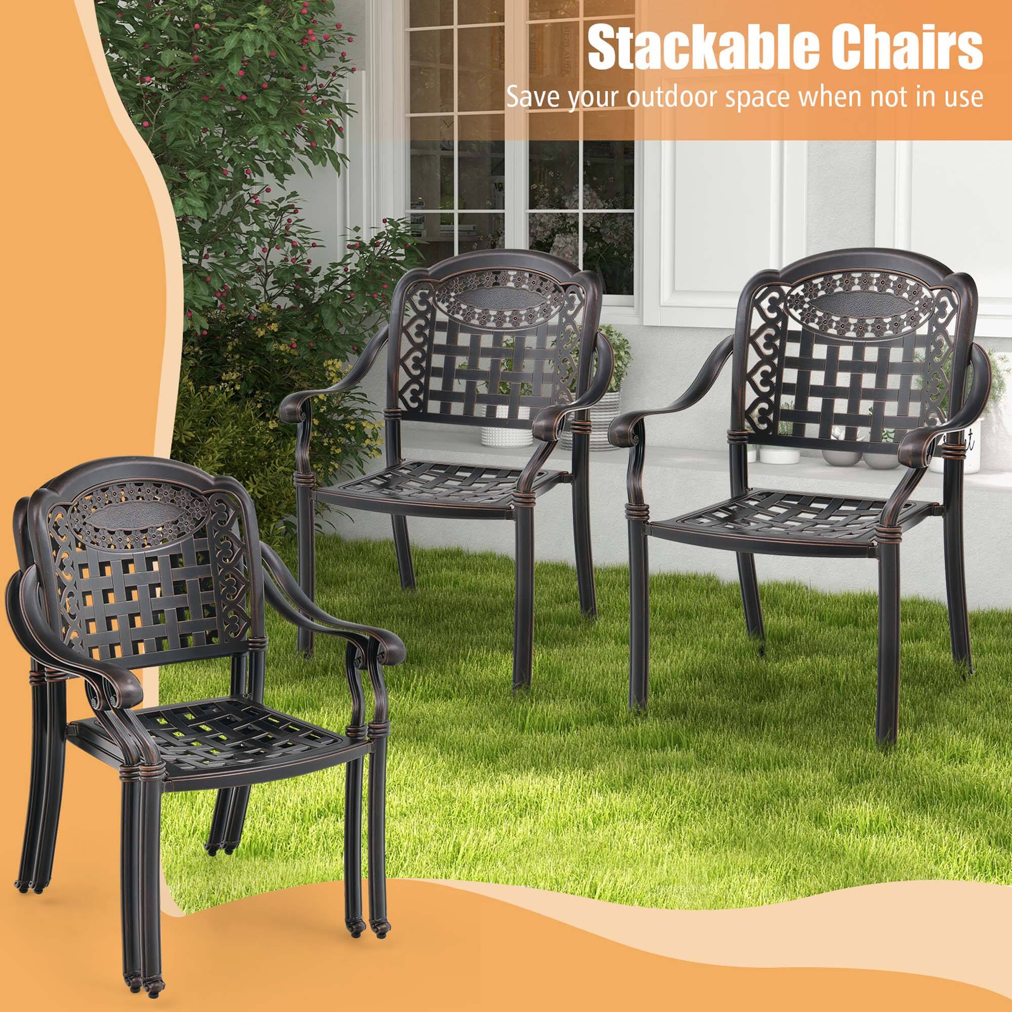Stackable Chairs  
Save your outdoor space when not in use