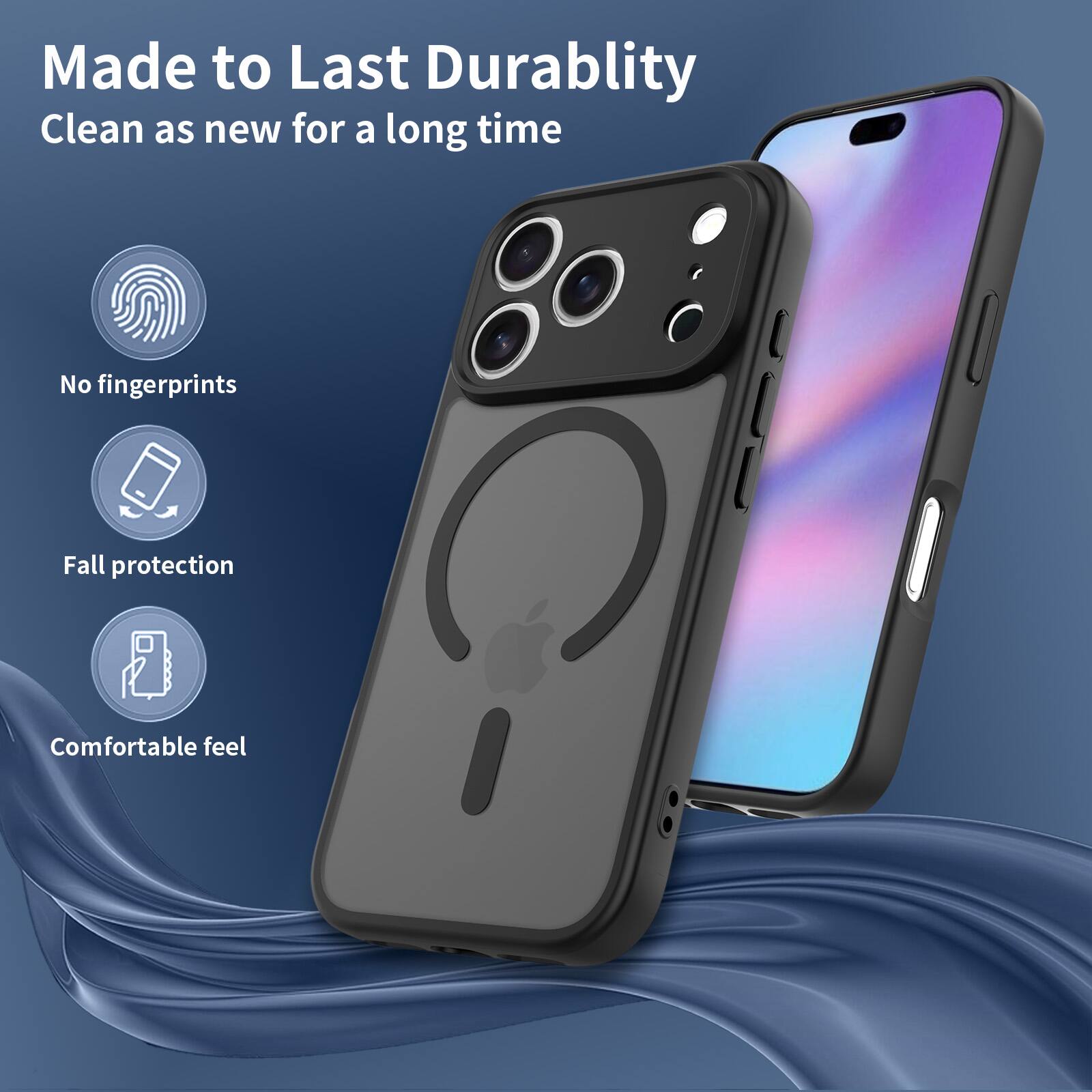 Dteck for Apple iPhone 17 Pro Max Slim Magnetic Case,Shock absorbent ...
