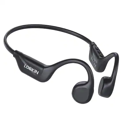 Front. Loheer - Loheer X25 Bone Conduction Headphones, Open-Ear Bluetooth 6.0 Sport Headset, IPX5 Water Resistant, Black.