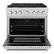 Angle. ZLINE - 36 in. Wide 6 Burner Paramount Gas Range and Convection Oven (SGRS-WM-36) - Stainless Steel/White Matte.