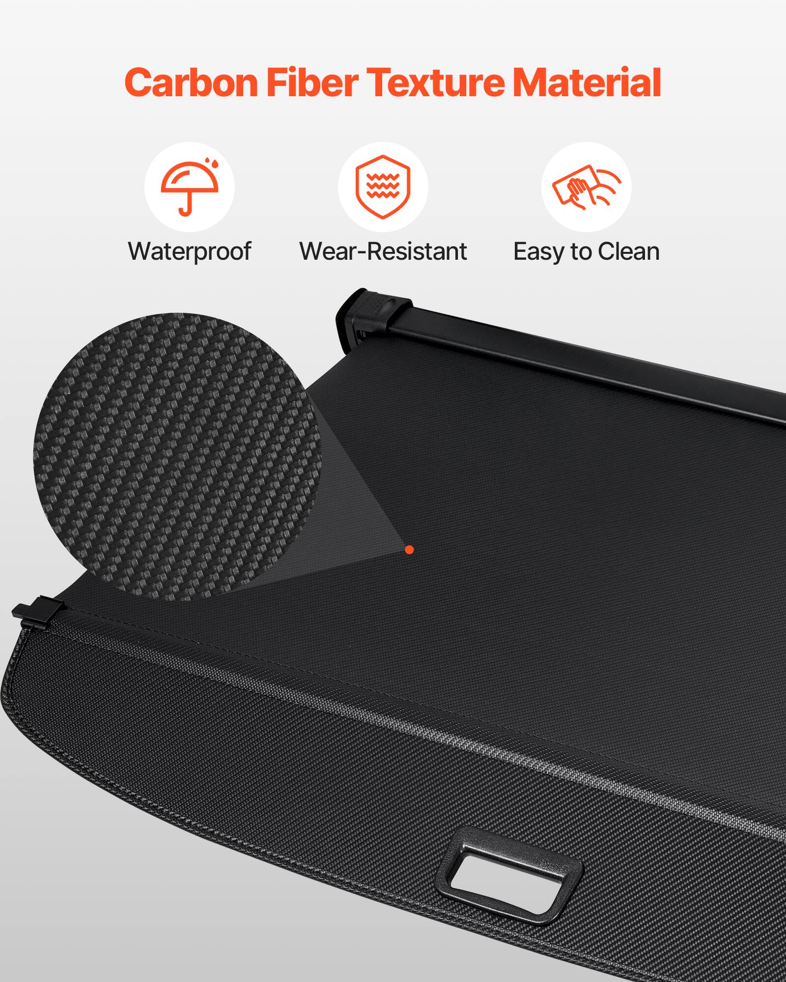 Carbon Fiber Texture Material  
Waterproof  
Wear-Resistant  
Easy to Clean