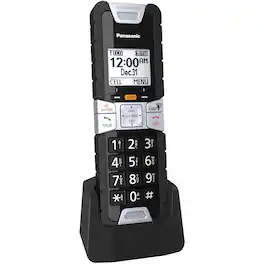 Extra-rugged Cordless Phone Accessory Handset For Select Panasonic Digital Cordless Phones - Black