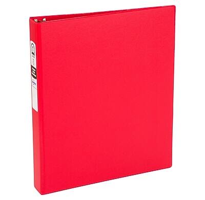 Front. Avery - 1" 3-Ring Non-View Binders - Red.