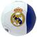 The text on the image is: "OFFICIAL MIREA LEISURE PRODUCT REAL MADRID WWW.CFREALMADRID.COM 6 LTR BLUELESSA REAL MADRID."
