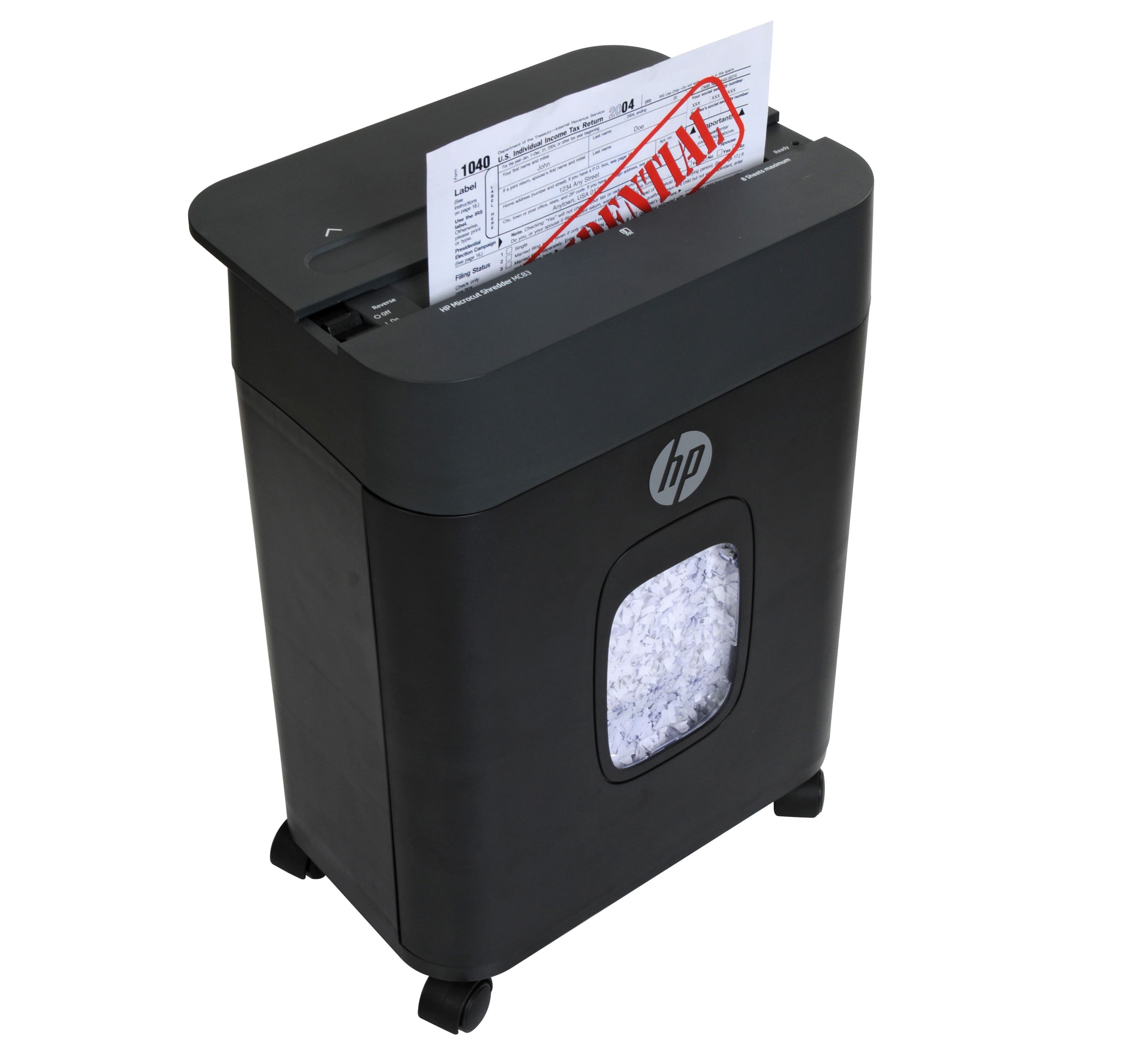 Alt View 12. HP - 8 Sheet Microcut Paper Shredder.