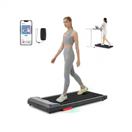 Resenkos - Under Desk Walking Pad Treadmill 2.5 HP with Remote & LED Screen - Black