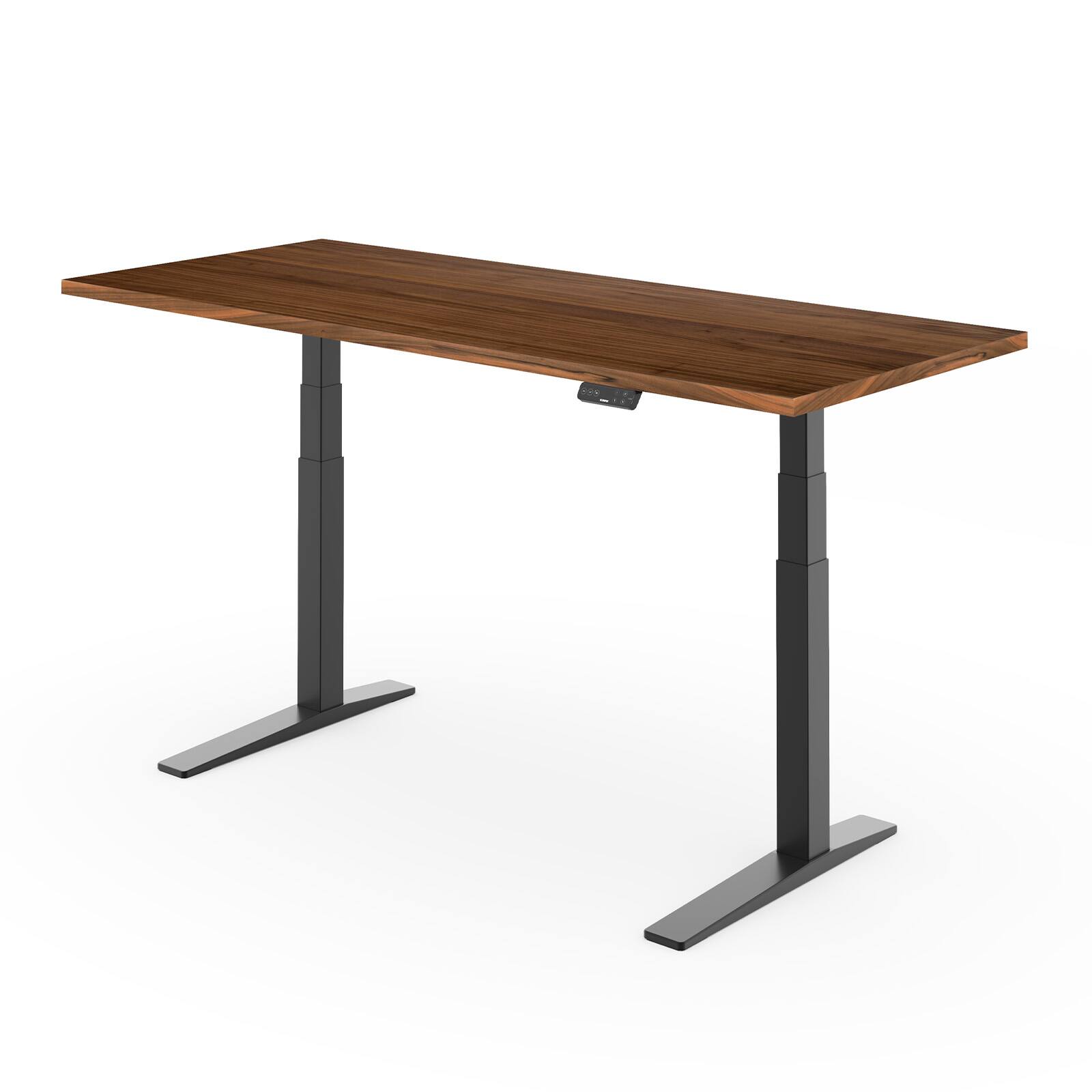 Alt View 5. FlexiSpot - FlexiSpot E7Pro 72''W Electric Adjustable Standing Desk, Black Walnut/Black - Walnut.