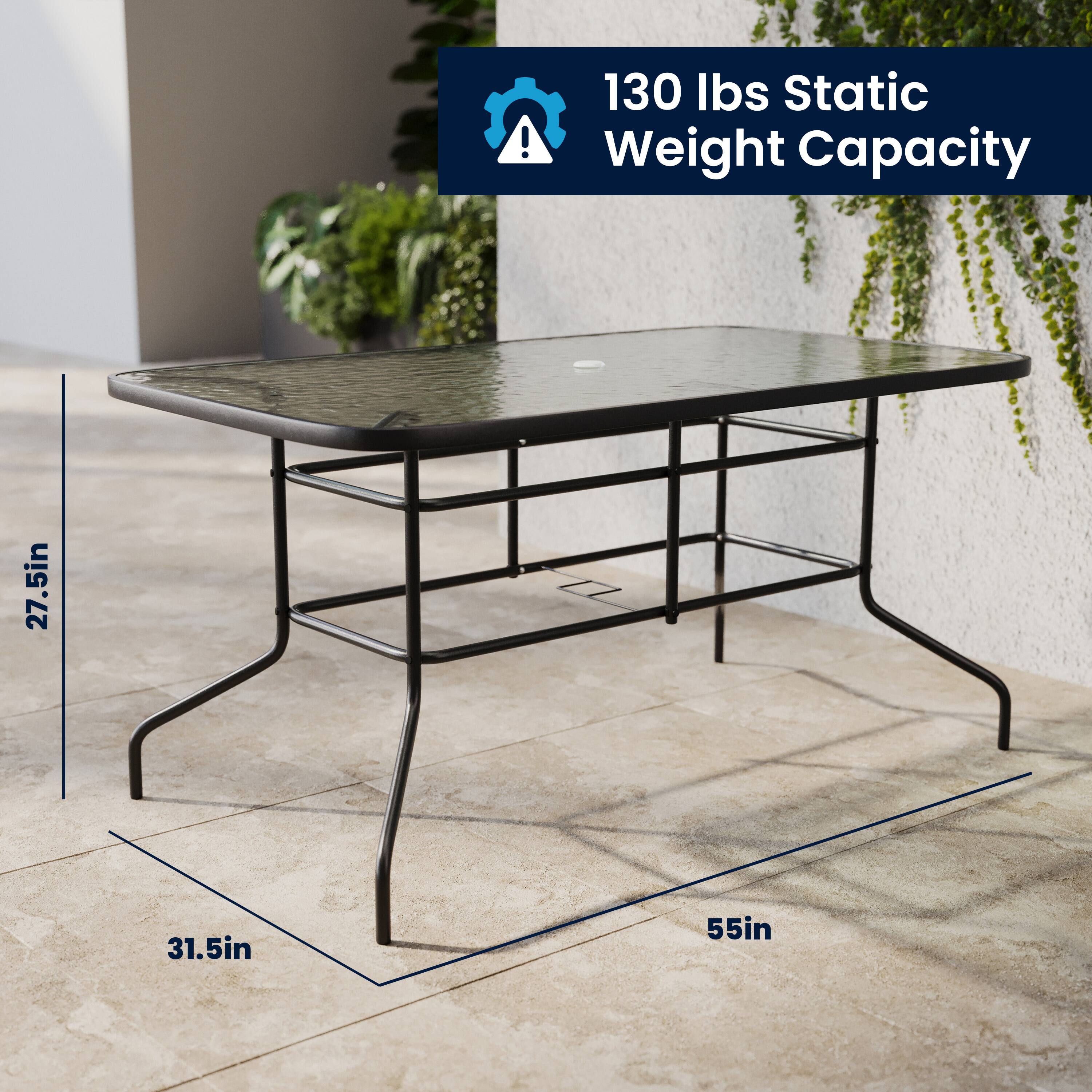 130 lbs Static Weight Capacity  
27.5in  
31.5in  
55in