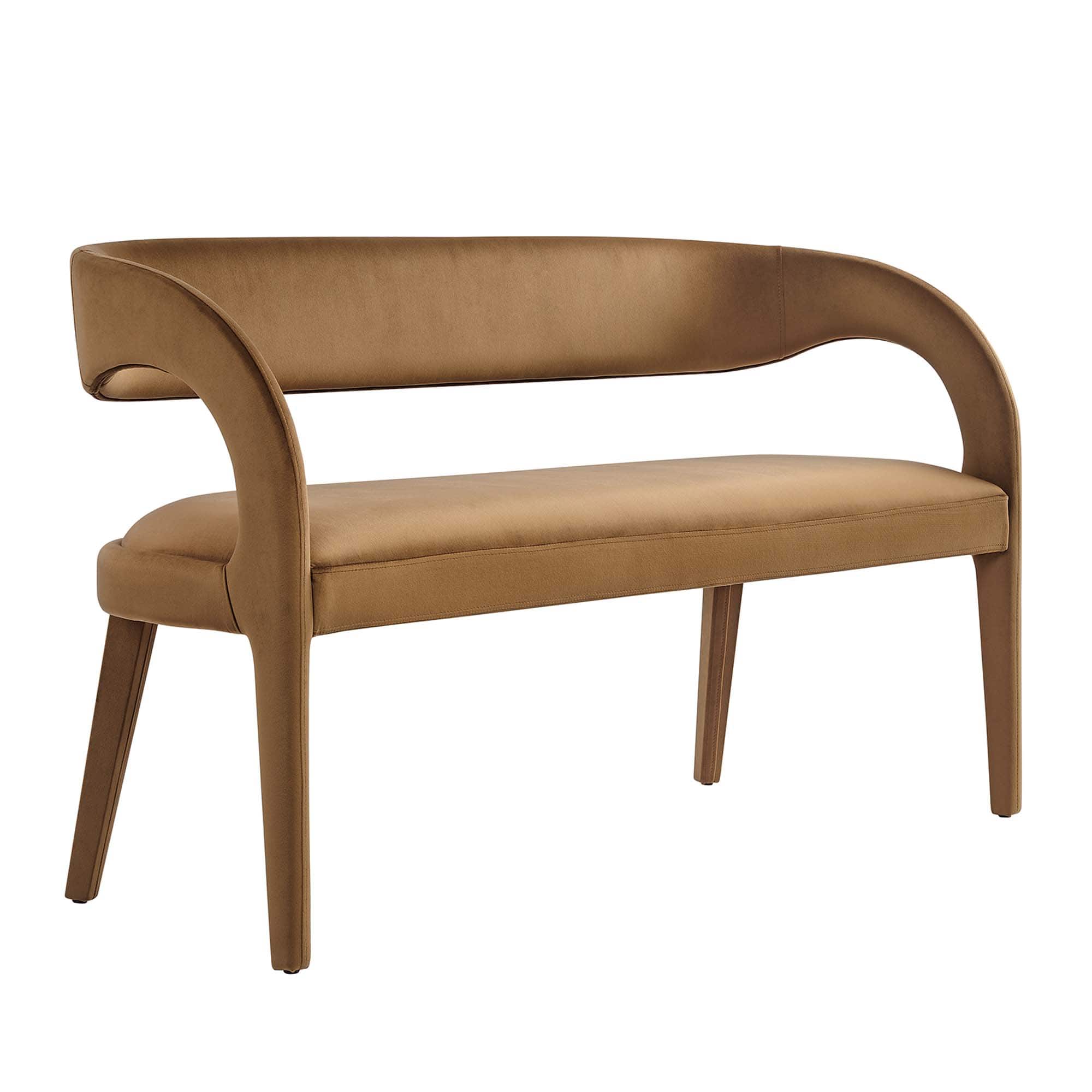 Pinnacle Performance Velvet Accent Bench by Modway - Brown