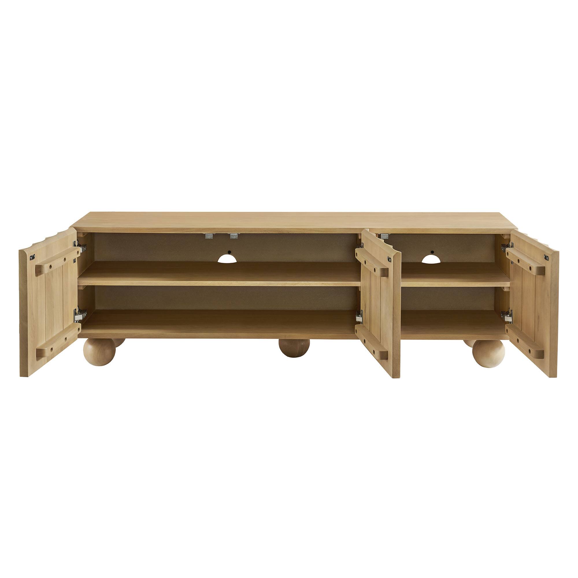 Alt View 2. Modway - Sorren Scalloped 54" Wood TV Stand by Modway - Natural.