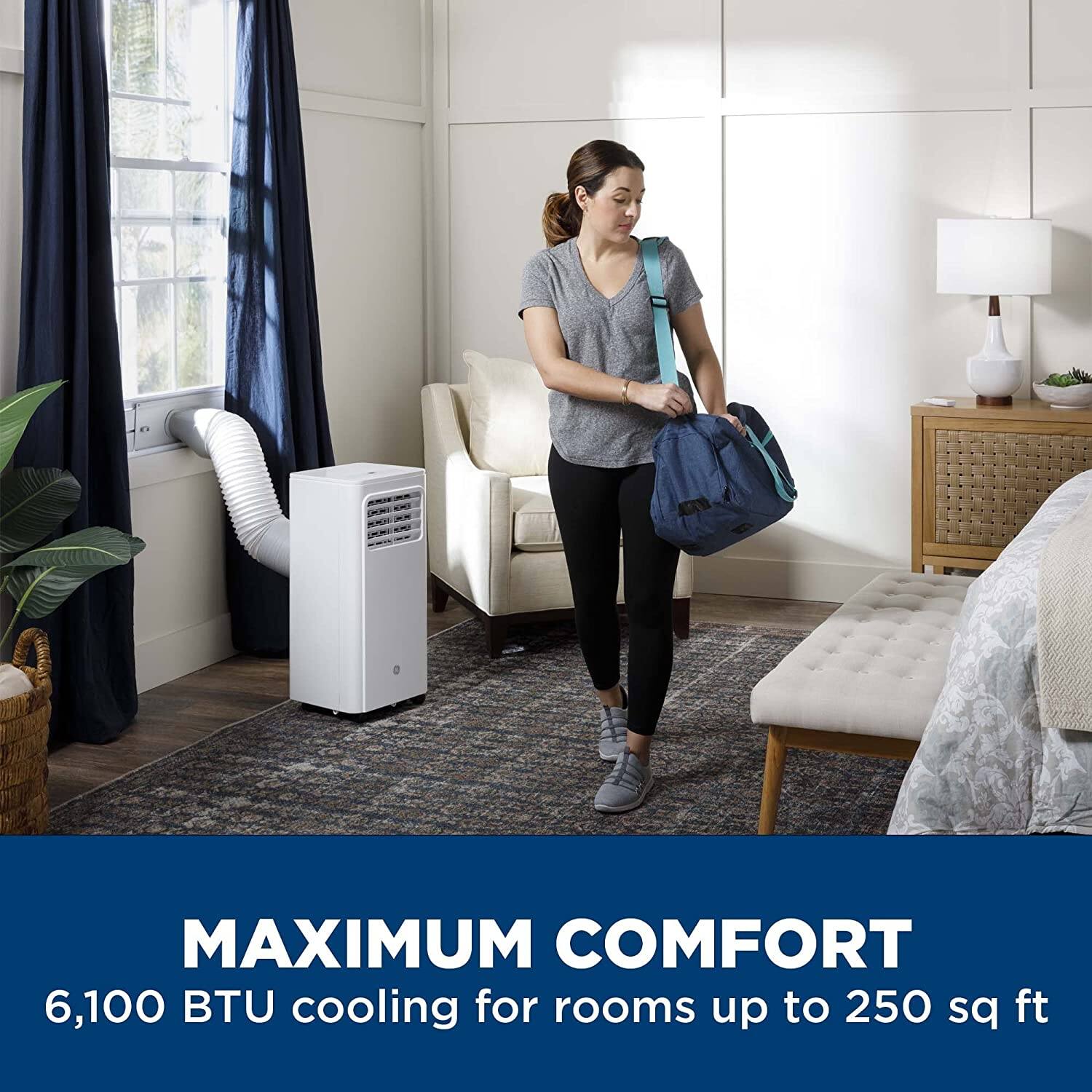 MAXIMUM COMFORT  
6,100 BTU cooling for rooms up to 250 sq ft