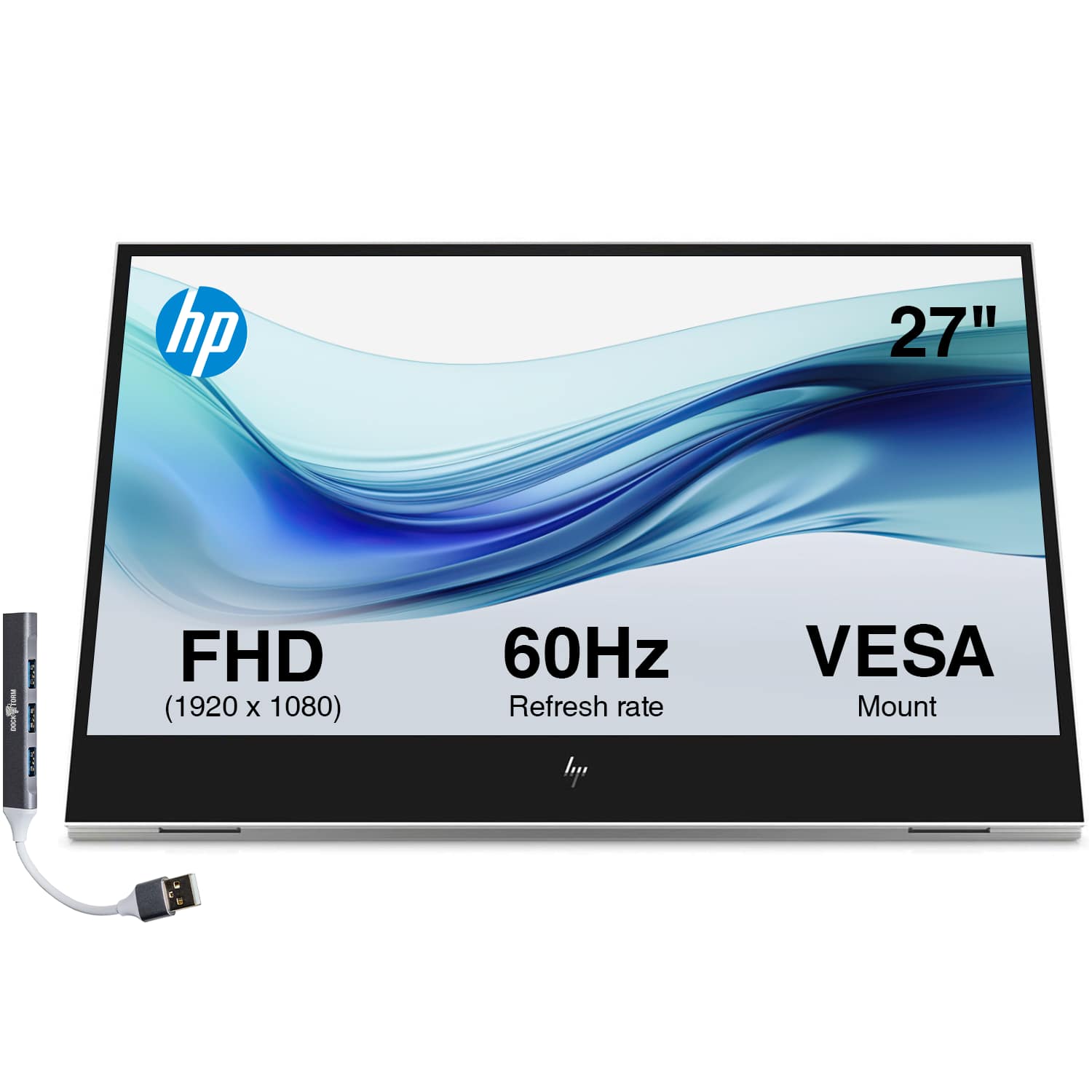 HP 27" I | FHD (1920 x 1080) 60Hz Refresh Rate by VESA Mount
