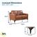 Loveseat Dimensions: 55.5" x 33.5" x 35.0" (17.3" x 35.0" x 19.7" x 33.5" x 55.5") Serta. 7.1" LEG SIZE.