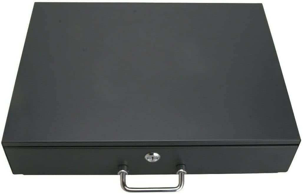 Cables Direct Online - 2U 19" Rack Mount Locking Storage Drawer – Steel Server Cabinet Case for DJ/IT/AV Equipment - Black