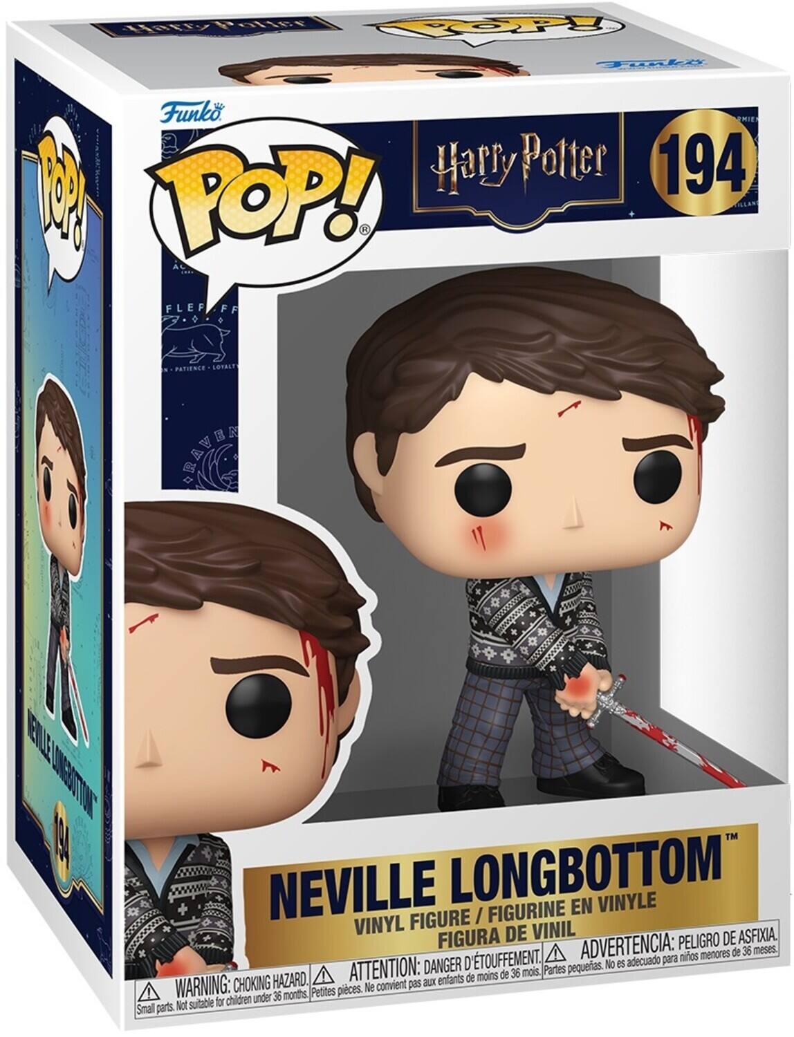 Harry Potter 194 POP!  
Neville Longbottom  
Vinyl Figure / Figurine en Vinyle / Figura de Vinil  
Warning: Choking Hazard. Small parts. Not suitable for children under 36 months.  
Attention: Danger d'étouffement. Petites pièces. Ne convient pas aux enfants de moins de 36 mois.  
Advertencia: Peligro de asfixia. Piezas pequeñas. No es adecuado para niños menores de 36 meses.