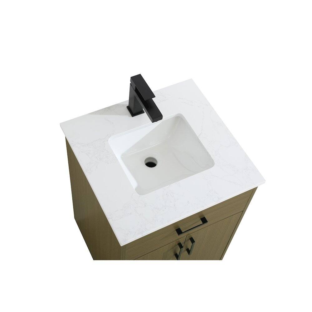 Back. Elegant Kitchen and Bath - Chandler 20 Inch Single Bathroom Vanity In Chestnut Brown - Chestnut Brown.