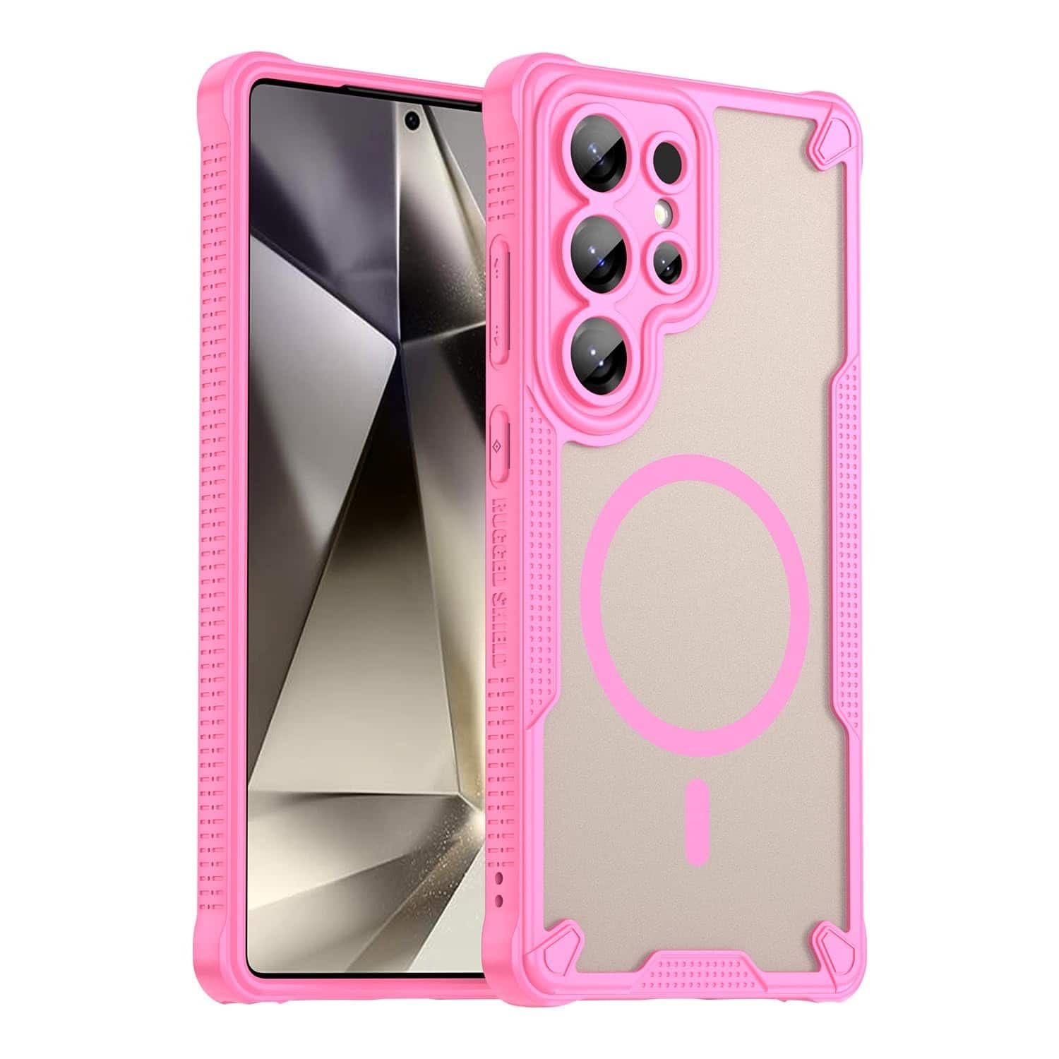 UUCOVER - Magnetic Case for Samsung Galaxy S25 Ultra, Compatible with Mag Safe Shockproof TPU+PC Case Matte Translucent Back Cover - Pink price history on PriceWatchPro