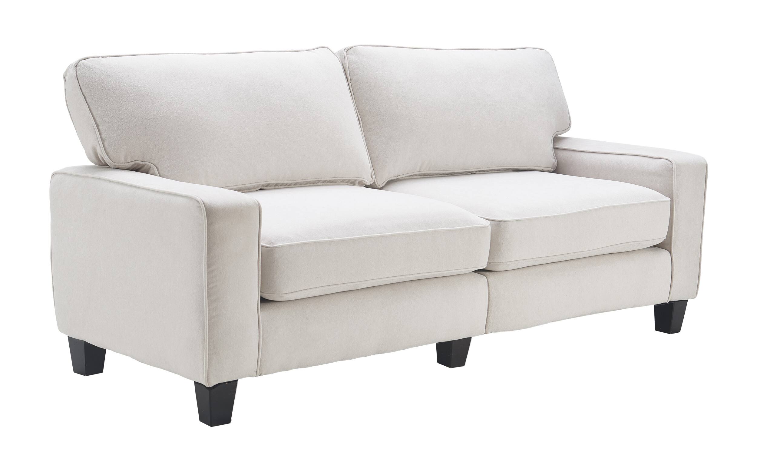 Alt View 13. Serta - Palisades Modern 3-Seat - Straight Arm - Fabric Sofa - 78" - Cream.