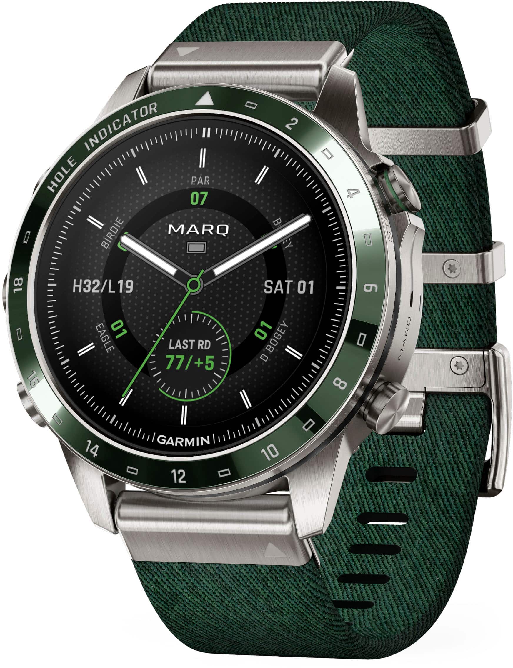 Garmin - MARQ Golfer (Gen. 2) Modern Tool GPS Smartwatch 46 mm - Titanium - (2019) - Front_Zoom