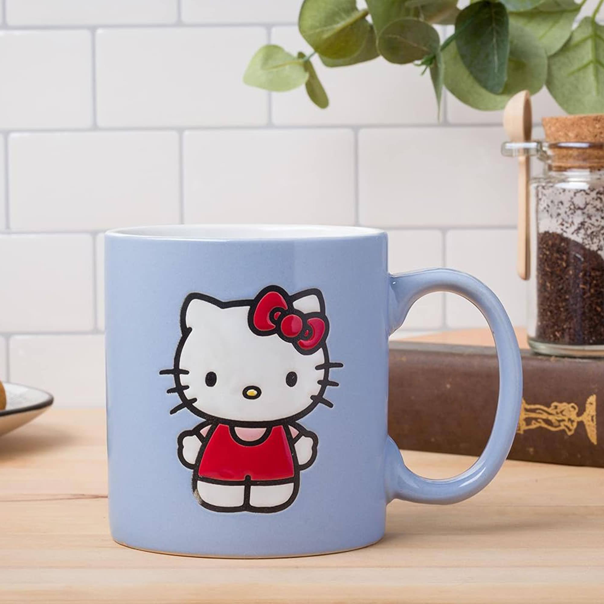 Alt View 2. Silver Buffalo - Sanrio Hello Kitty 20oz Wax Resist Ceramic Mug - Blue.