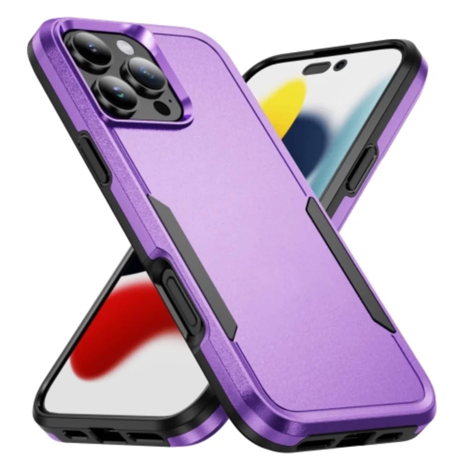Front. Entronix - Entronix iPhone 16 Pro Max Case - Premium Soft-Touch Dual-Layer Protective Cover - Purple.