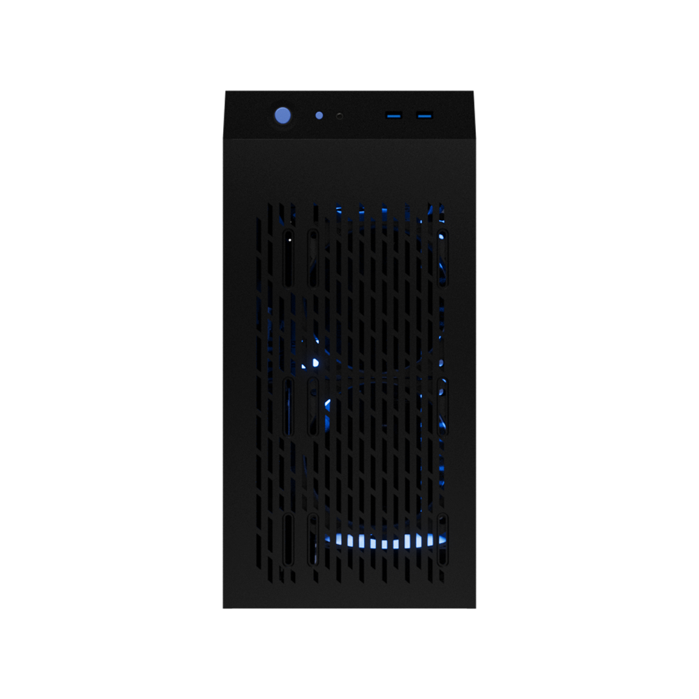 Alt View 5. Maingear - MG-1 Diamond Gaming Desktop - NVIDIA GeForce RTX 5070 Ti - AMD Ryzen 7 7800X3D - 32GB DDR5 - 2TB NVMe SSD - WiFi 7 - RGB - Black.