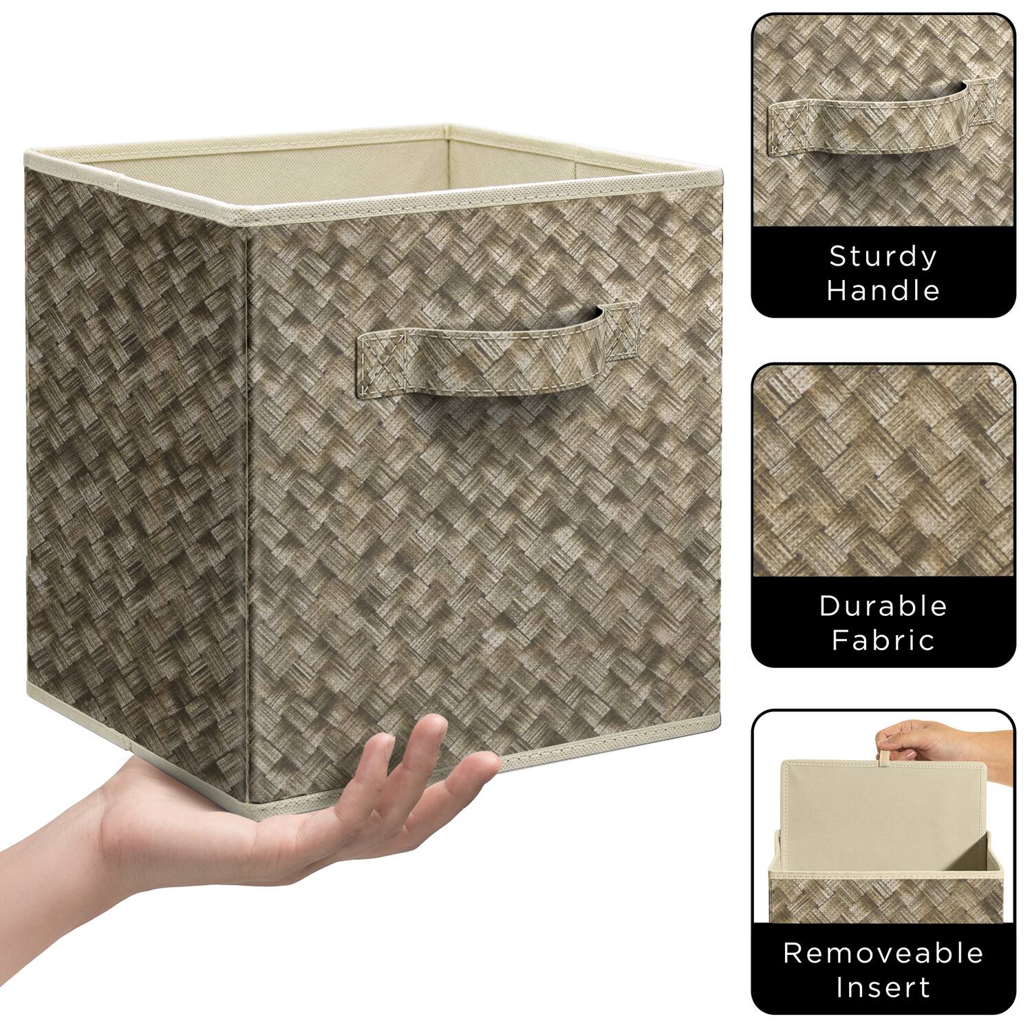 Sturdy Handle  
Durable Fabric  
Removable Insert