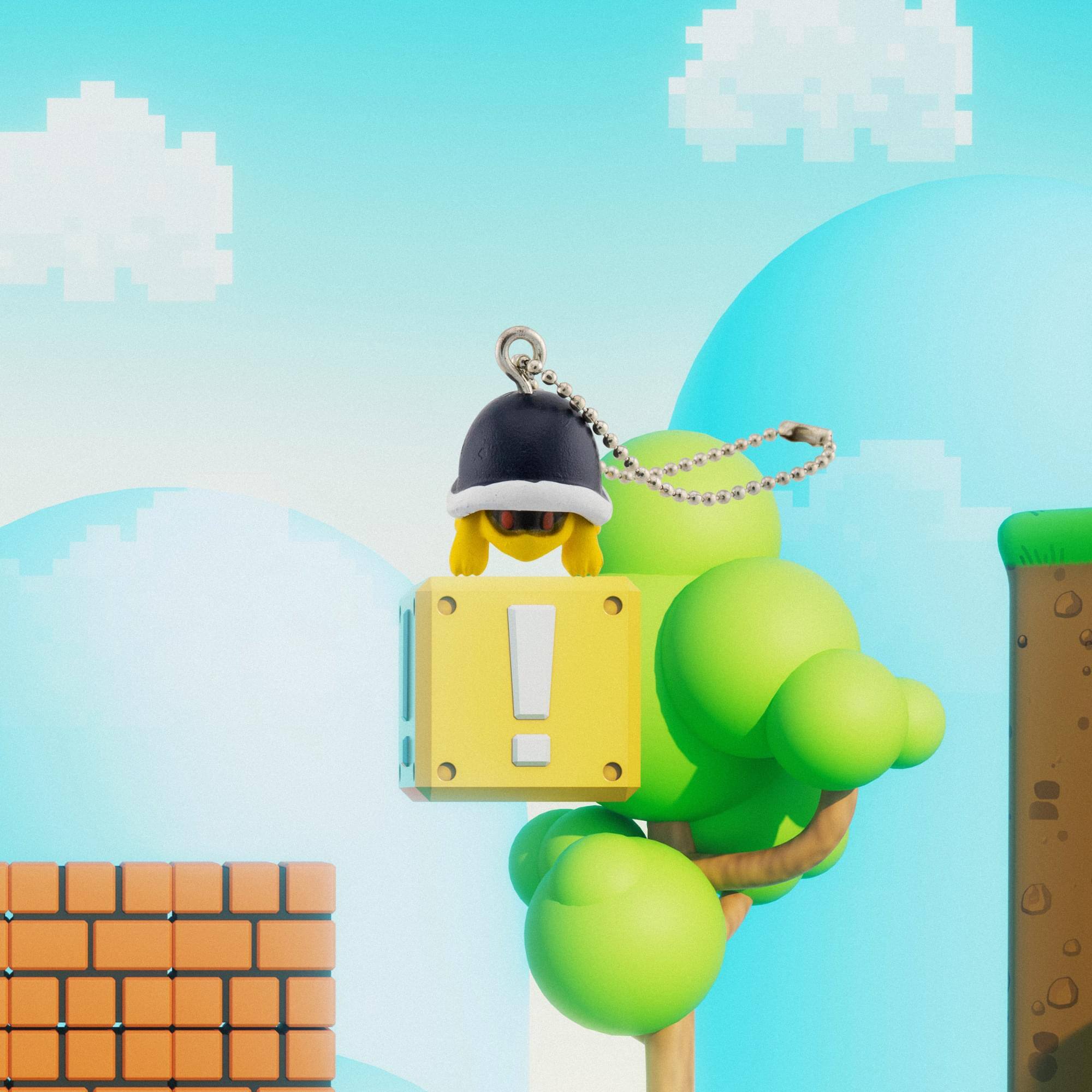 Alt View 3. Super Mario Bros. - Super Mario Brothers Buzzy Beatle Keychain - Black.