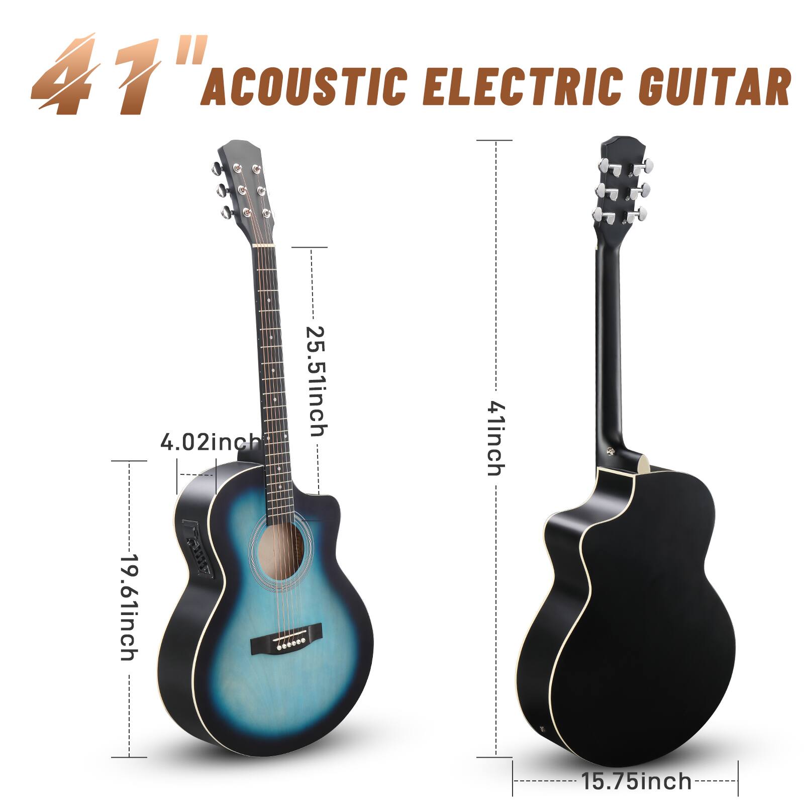 47" ACOUSTIC ELECTRIC GUITAR

- 25.51 inch
- 4.02 inch
- 19.61 inch
- 41 inch
- 15.75 inch