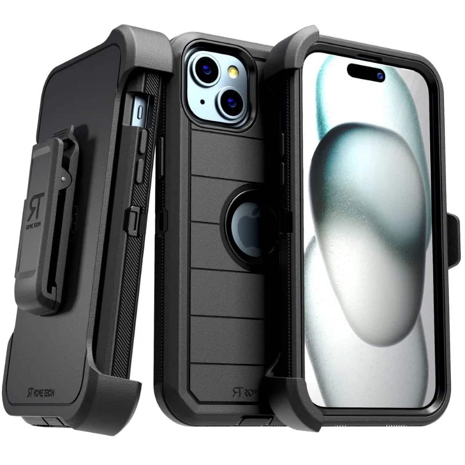 RomeTech - Defender Case for Apple iPhone 15 - Black