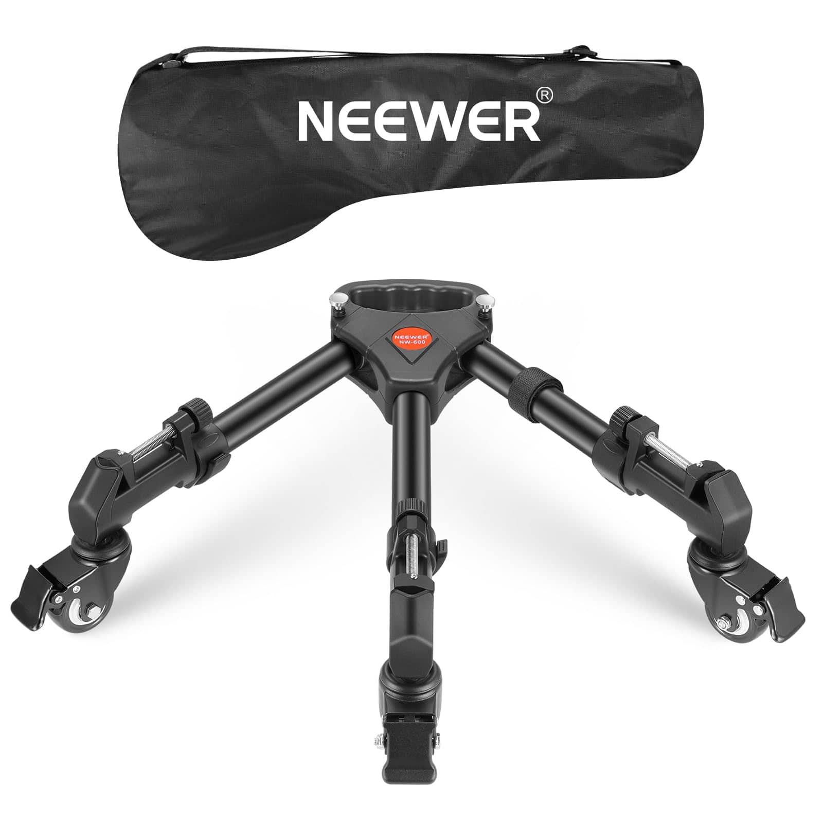 Neewer - Heavy-Duty Tripod Dolly Wheels - 33lb Capacity with 2" Rubber Wheels for Camera & Lights