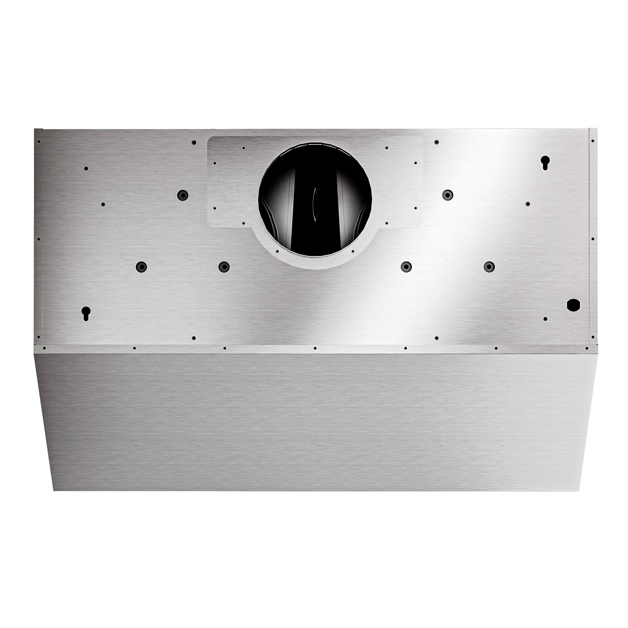 Back. Onefly - 36 Inches - Externally Vented - Under Cabinet Range Hood - Silver.