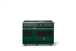 Viking - 48 in. Wide 6 Burner Dual Fuel Sealed Burner Range with Griddle - Ivy