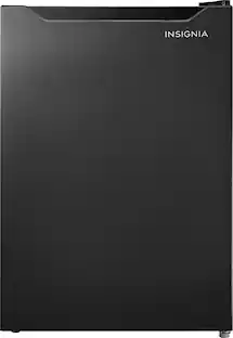 Front. Insignia™ - 2.7 Cu. Ft. Mini Fridge with Door Storage and ENERGY STAR Certification - Black.