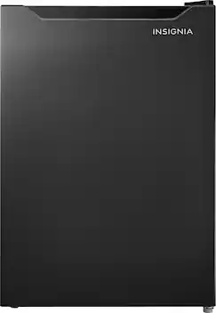 Front. Insignia™ - 2.7 Cu. Ft. Mini Fridge with Door Storage and ENERGY STAR Certification - Black.