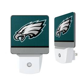 Keyscaper - Philadelphia Eagles Stripe Design Nightlight 2-Pack - Multicolor