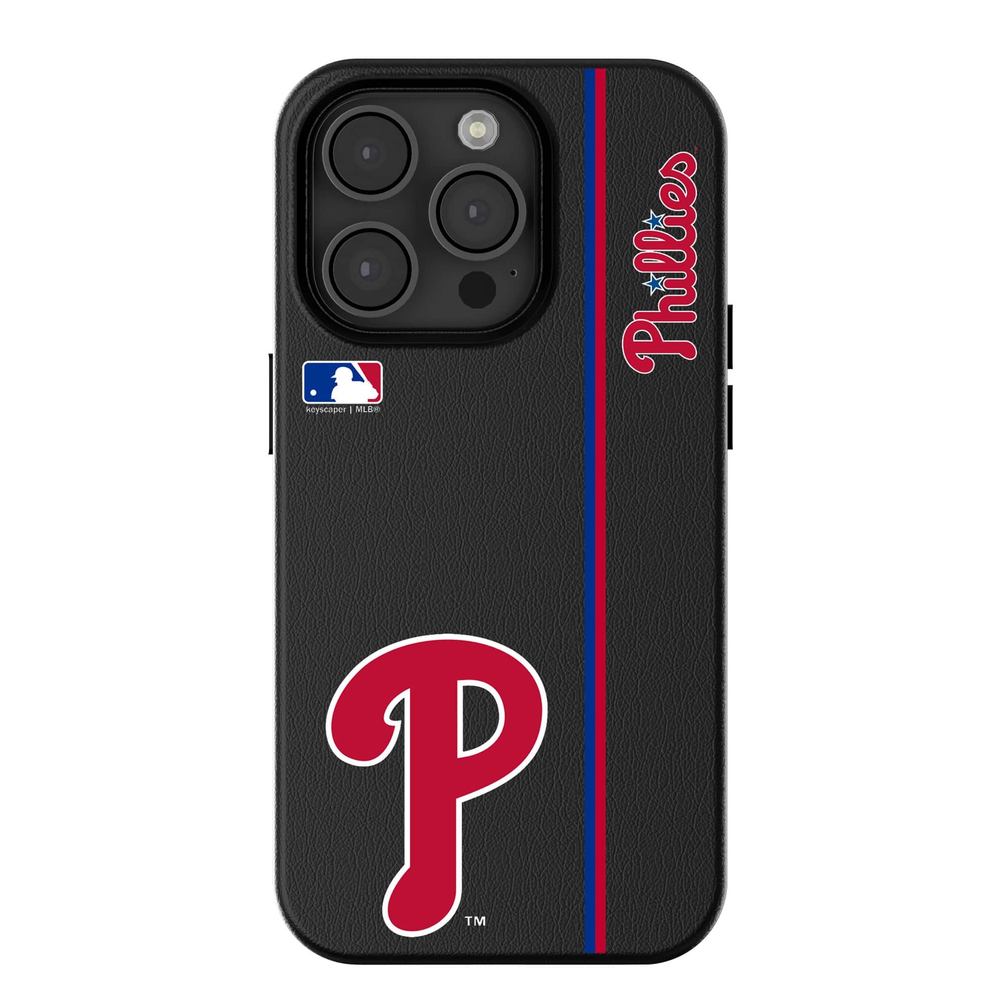 Keyscaper - MLB - Philadelphia Phillies - iPhone Magnetic Bump Case - 16 Plus - Black