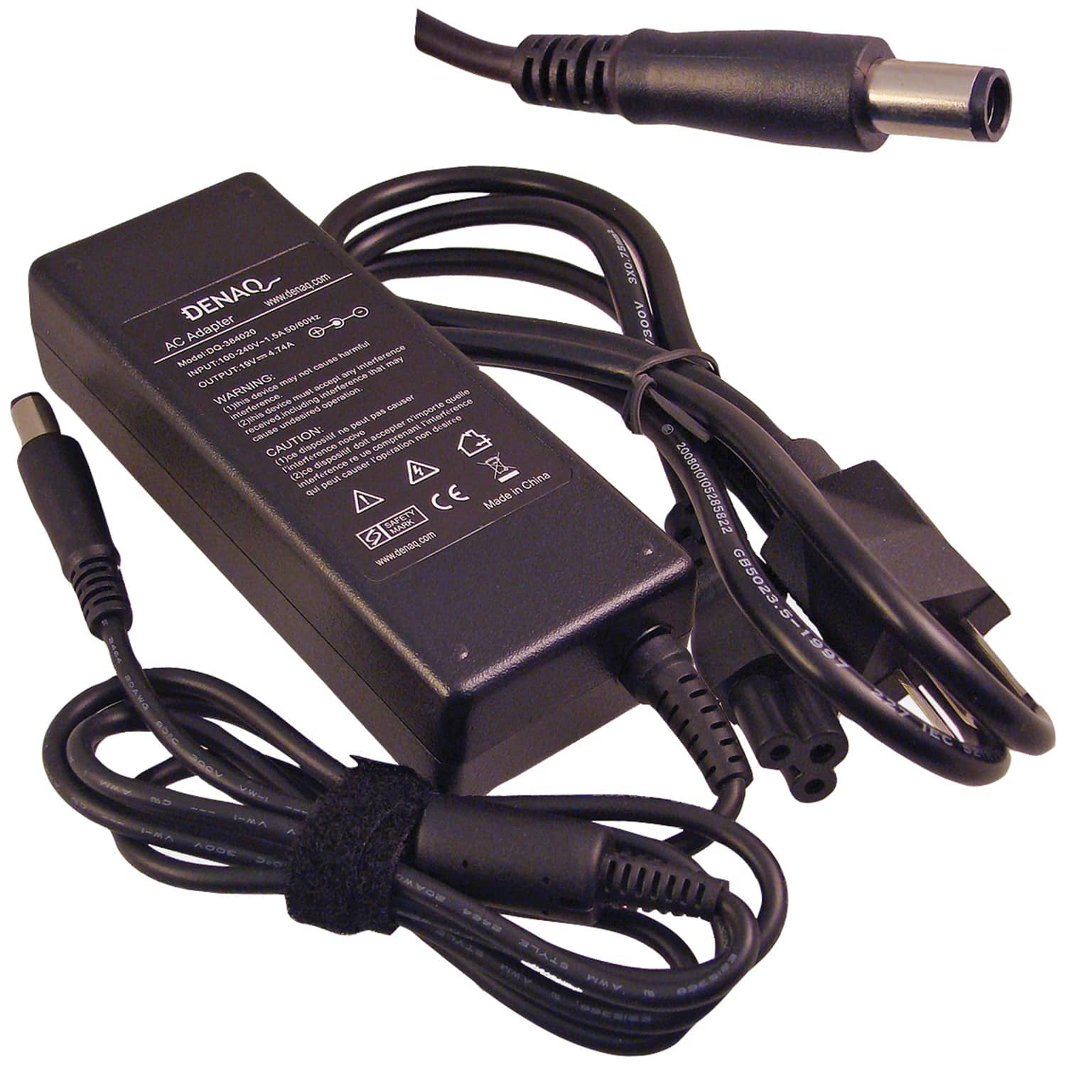DENAQ - 19-Volt DQ-384020-7450 Replacement AC Adapter for HP Laptops - Black