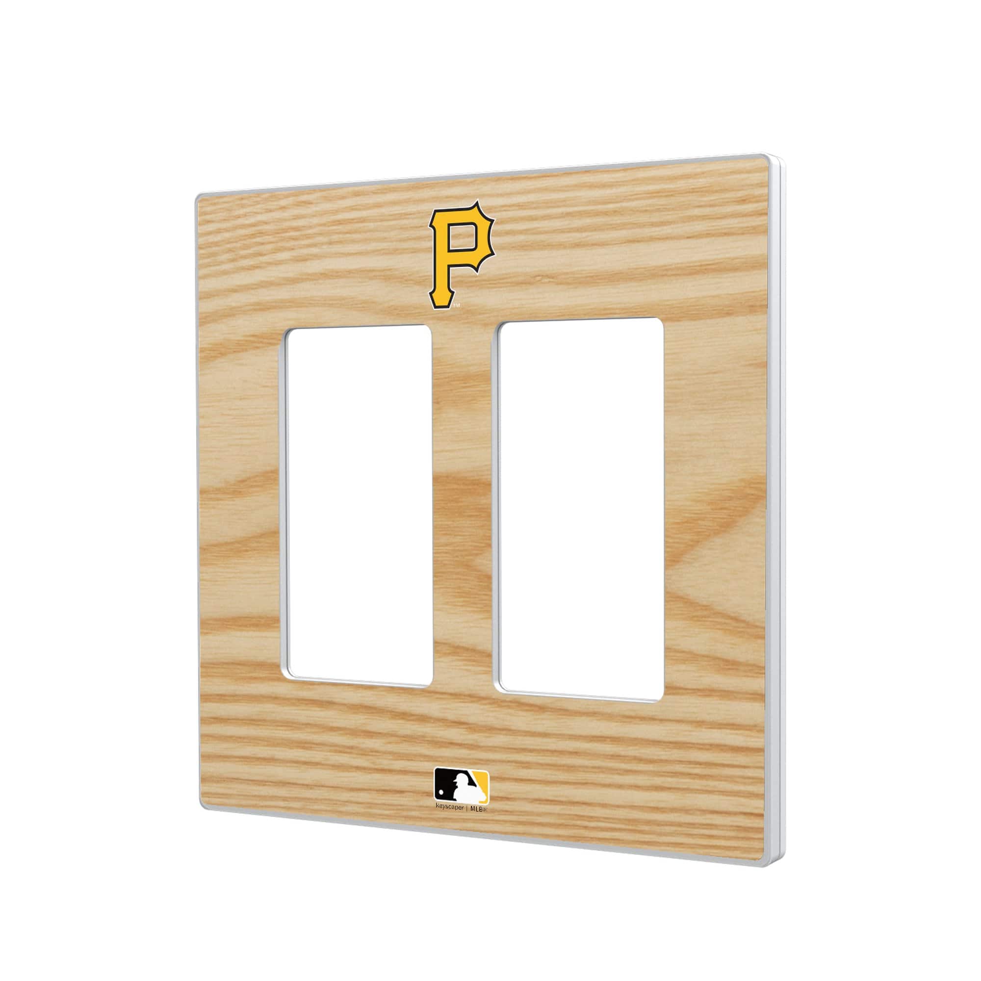 Keyscaper - Pittsburgh Pirates Baseball Bat Design Double Rocker Light Switch Plate - Multicolor
