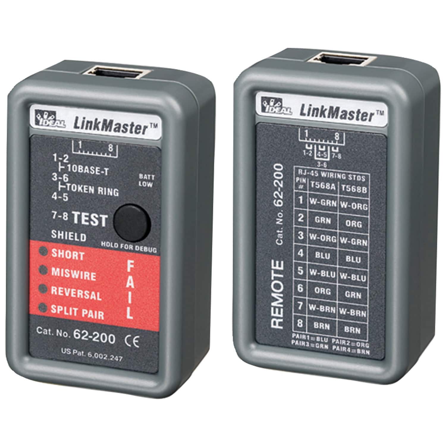 IDEAL - LinkMaster RJ45 CAT5E/6 Ethernet Wiremapper Tester - Gray price history on PriceWatchPro
